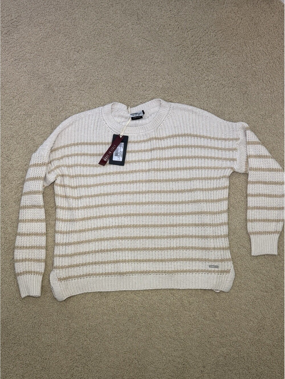 Fred Mello New York 1962 Mens L Striped Knit Sweater Made in Italy